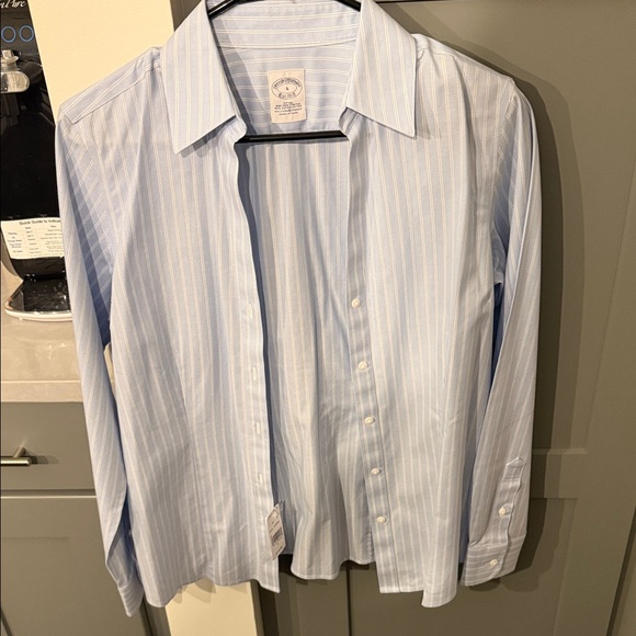 Brooks Brothers Tops - Brooks Brothers Blue Striped Button-Down Shirt